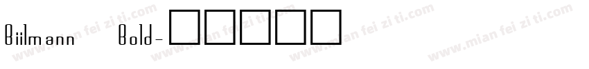 Biilmann Bold字体转换